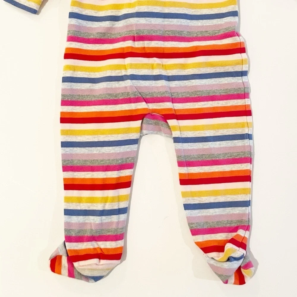 Gap 3-6M striped footed onesie